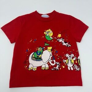 Vintage OshKosh Baby B'gosh circus‎ animals T-Shirt Size 24 Months Made In USA
